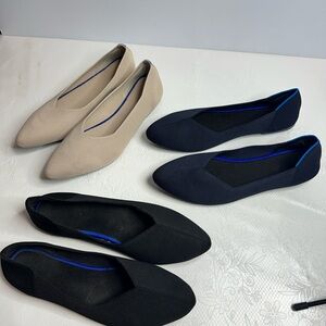 Frank Mully Knit Flats 3 pair size 8